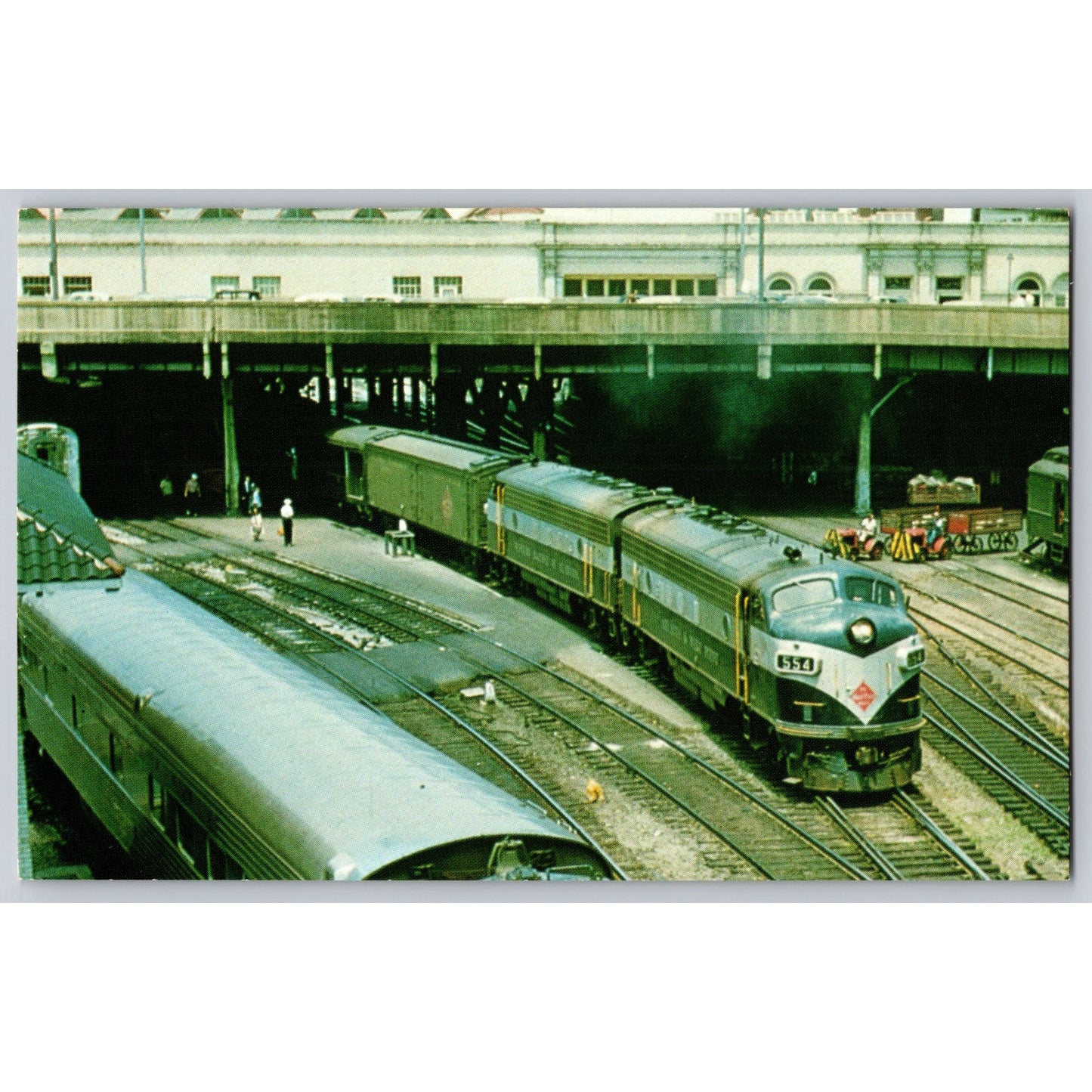 Train Crescent Limited Railroad Atlanta Terminal Station 1957 Chrome Postcard