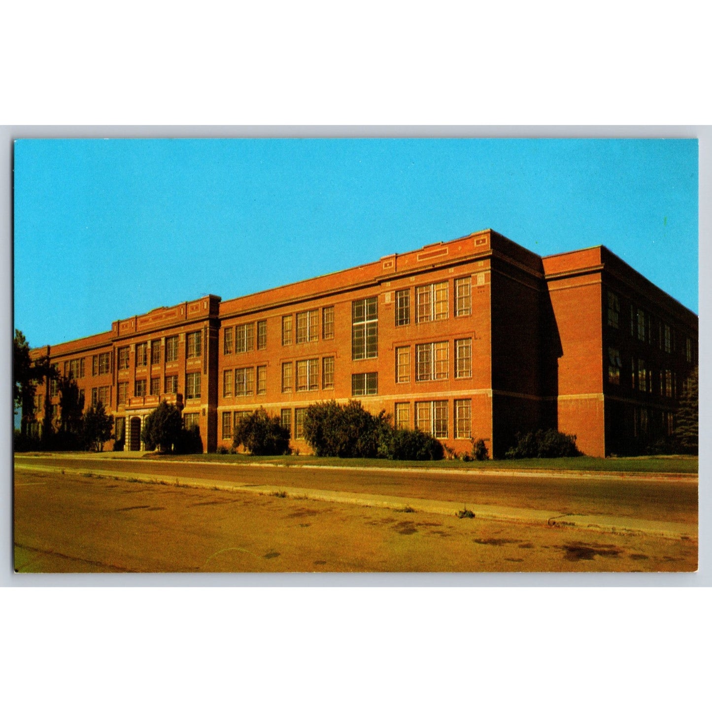 Sheridan WY Wyoming High School Chrome Postcard Unused