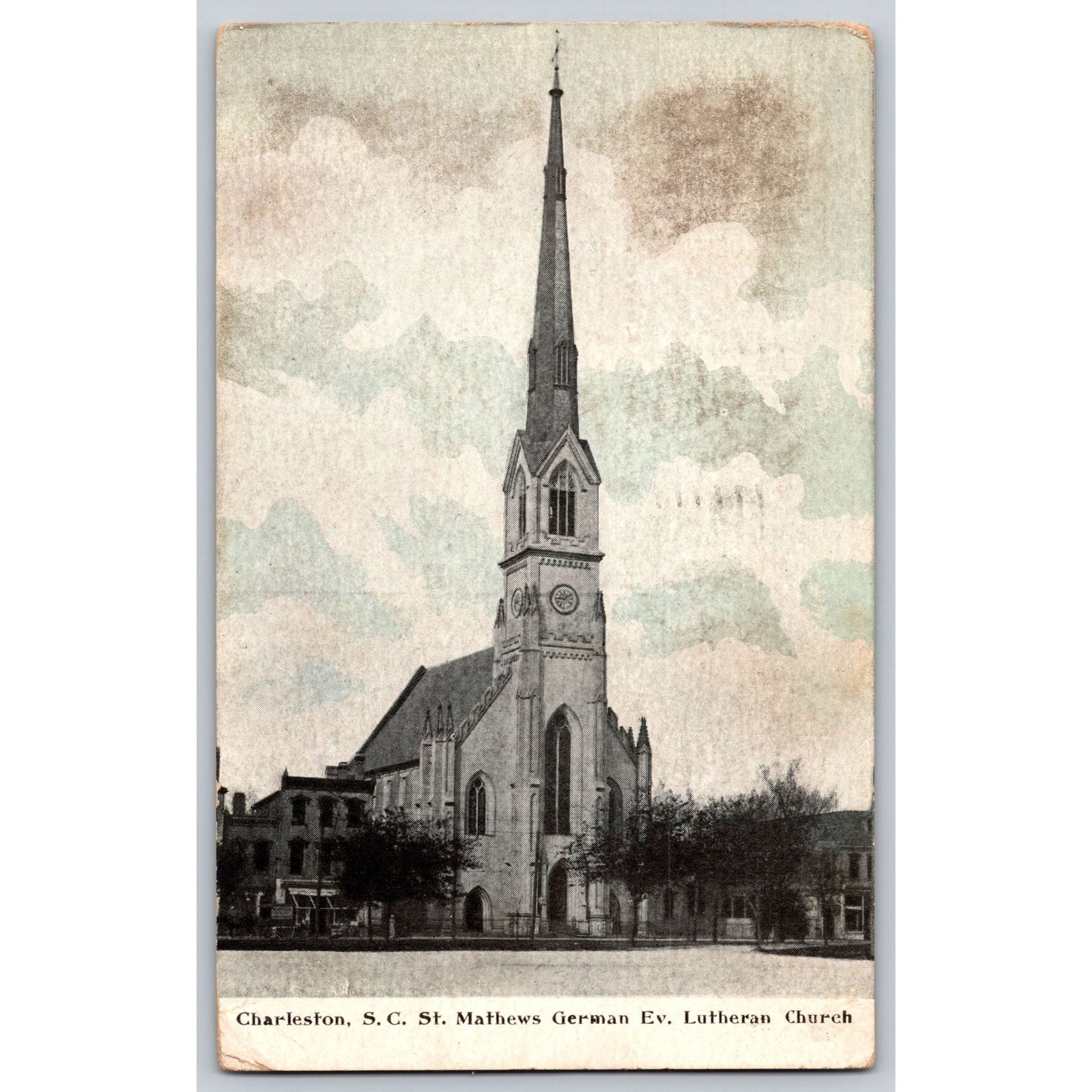Charleston SC South Carolina St Mathews German Lutheran Church 1915 Postcard