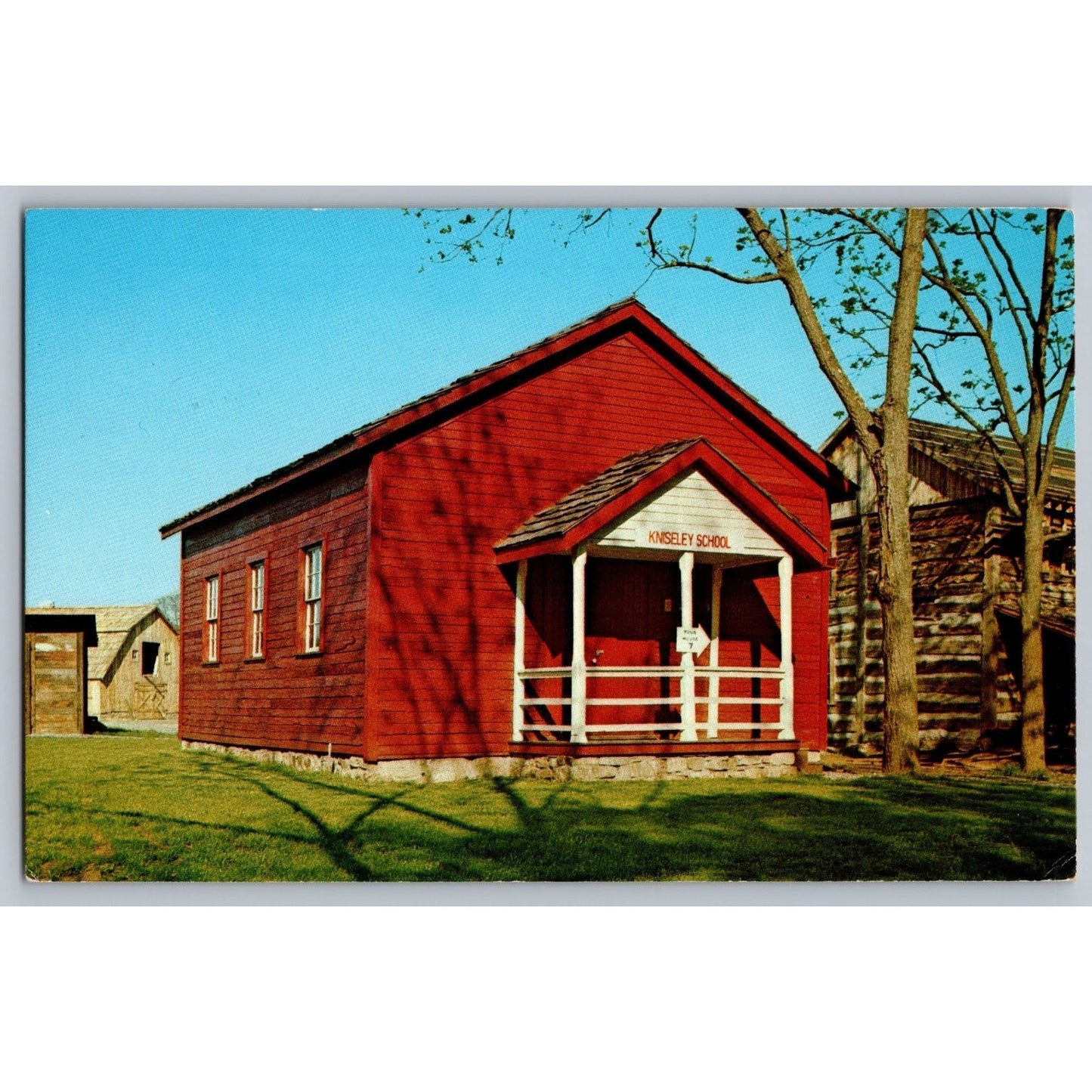 Bedford PA Pennsylvania Old Bedford Village Kniseley School Chrome Postcard