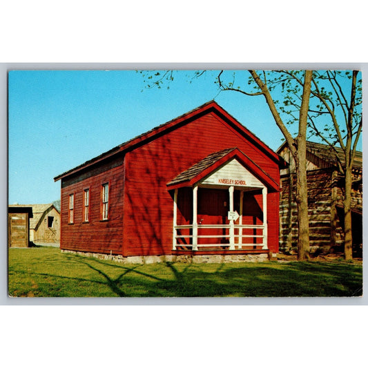 Bedford PA Pennsylvania Old Bedford Village Kniseley School Chrome Postcard