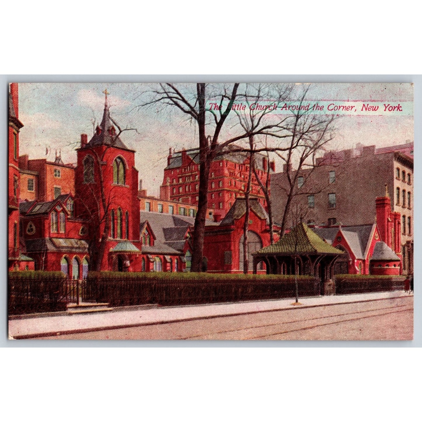 New York City NY The Little Church Around the Corner Early Divided Postcard