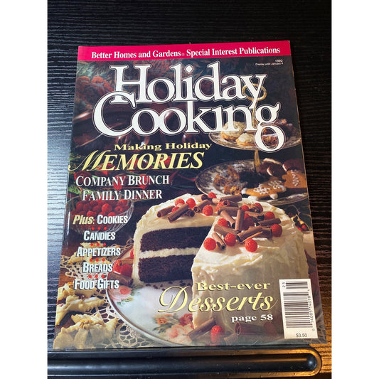 Better Homes & Gardens Holiday Cooking Magazine 1992 Holiday Recipes & Desserts