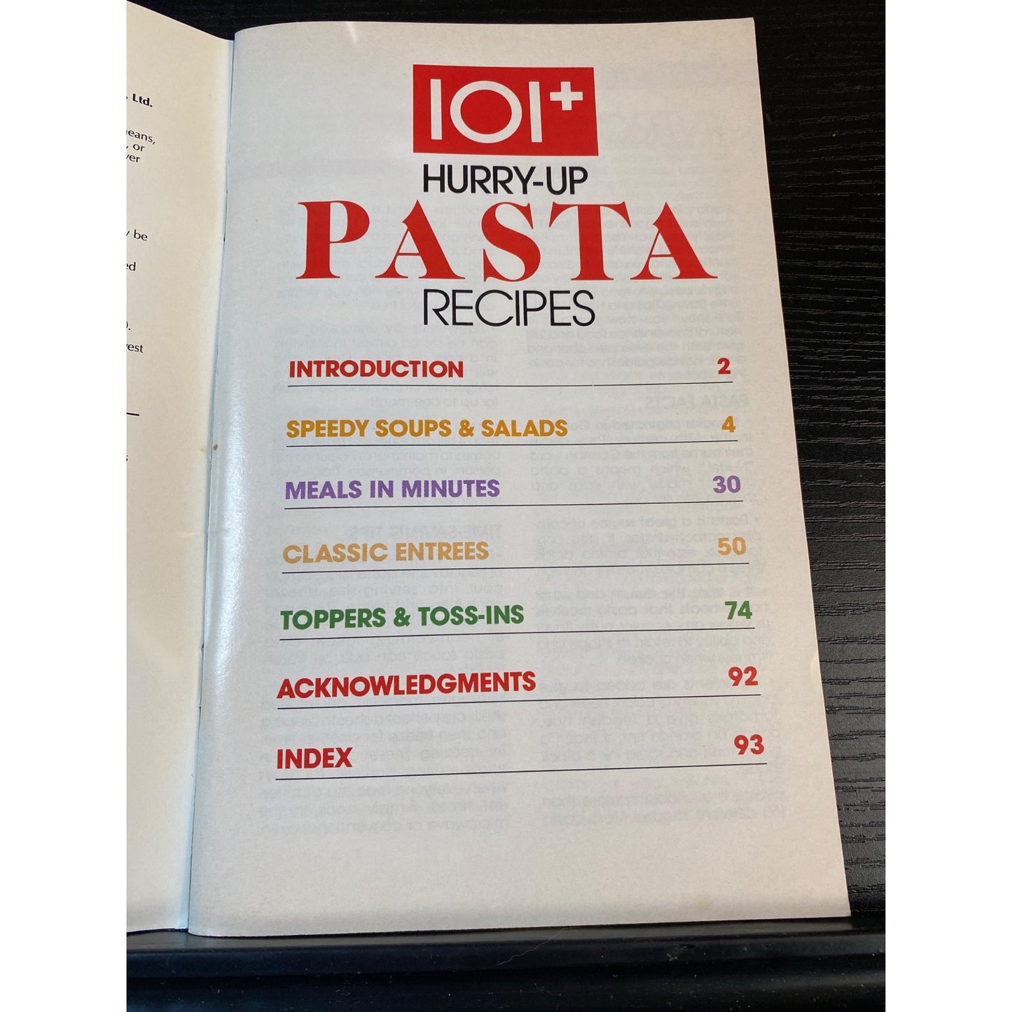 Favorite Brand Name 101+ Hurry-Up Pasta Recipes Cookbook Booklet Recipes 1992