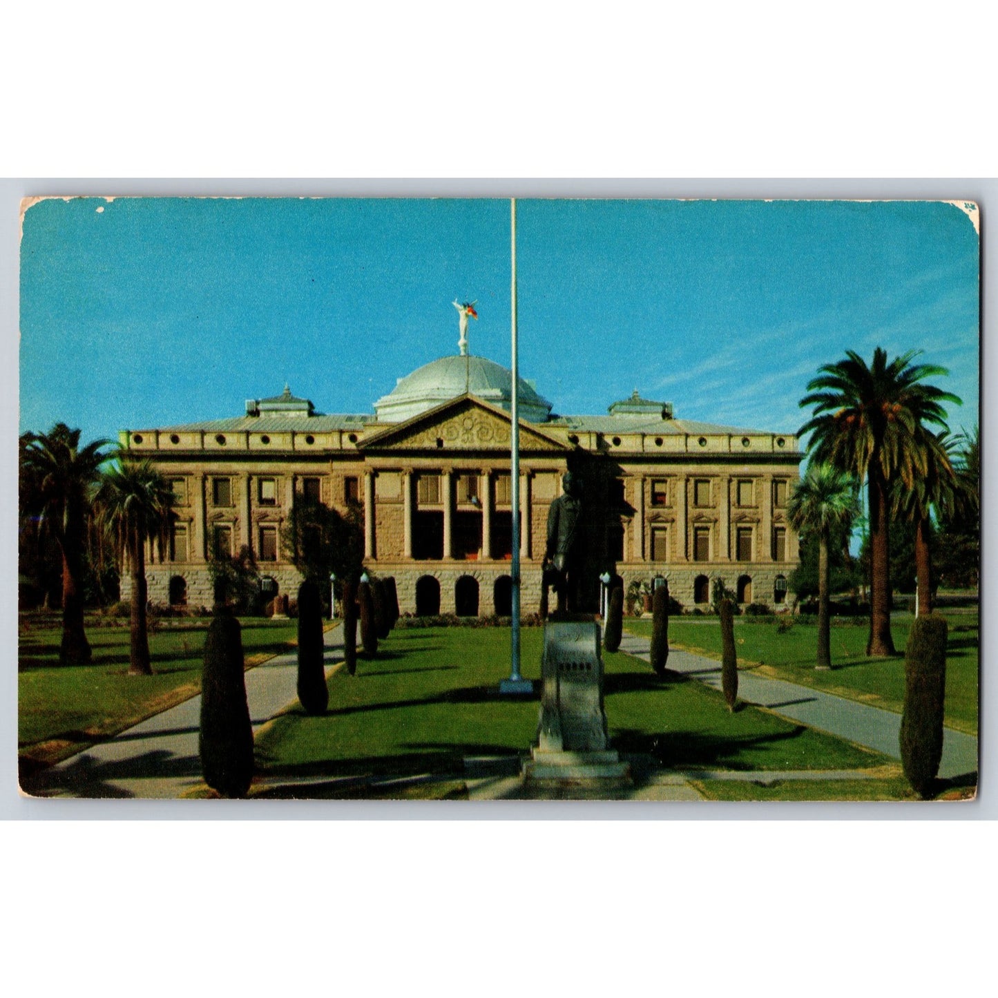 Phoenix AZ Arizona State Capitol Building Chrome Postcard Unused Petley
