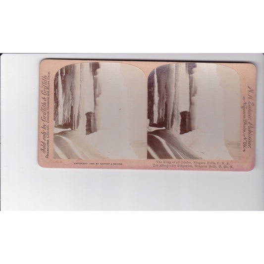 Niagara Falls NY Stereoview Griffith & Griffith 1895 Italy Copyright