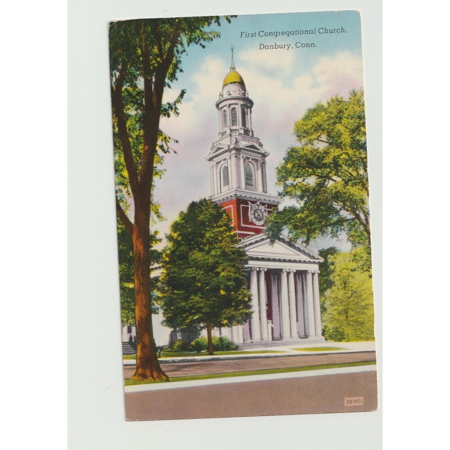 Danbury CT Connecticut First Congregational Church Unused Postcard Unused