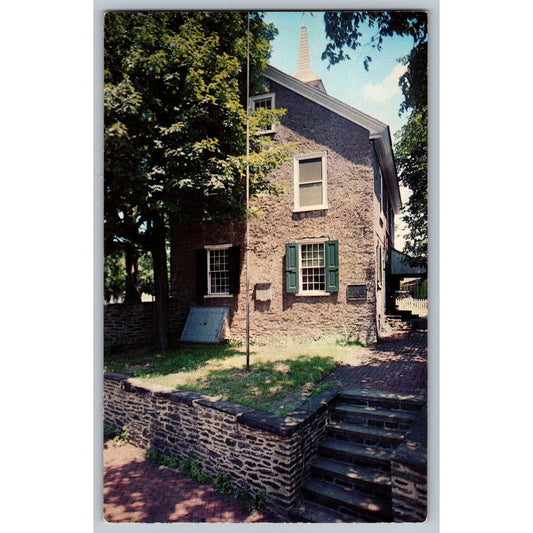Philadelphia PA Pennsylvania Concord School House Chrome Postcard Unused