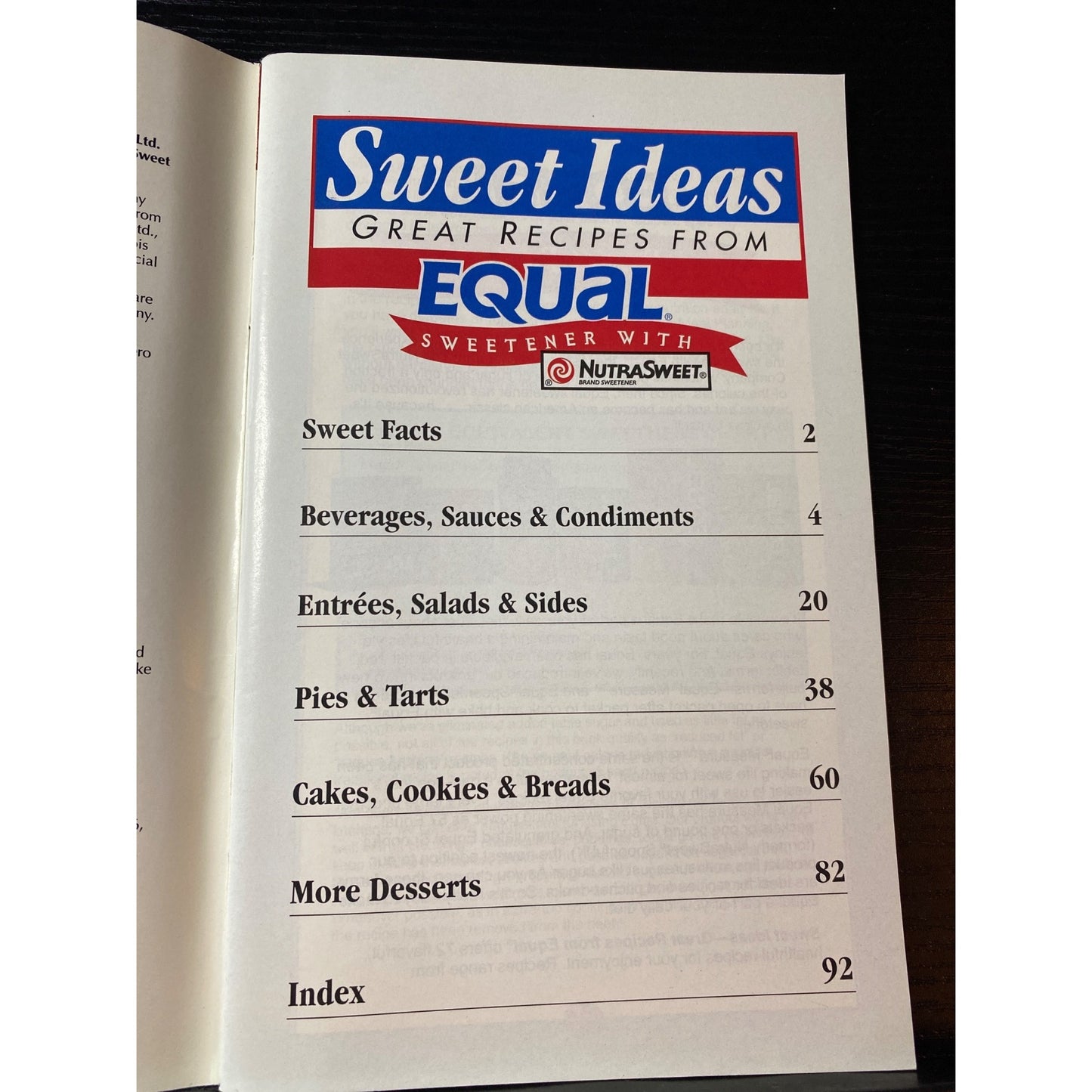 Best Recipe Sweet Ideas Recipes Equal Sweetener NutraSweet 1996 Cookbook Booklet