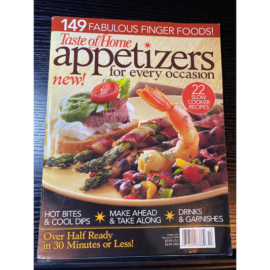 Taste Of Home Appetizers For Every Occasion Cookbook 2008 149 Recipes Slow Cooker & Party Ideas