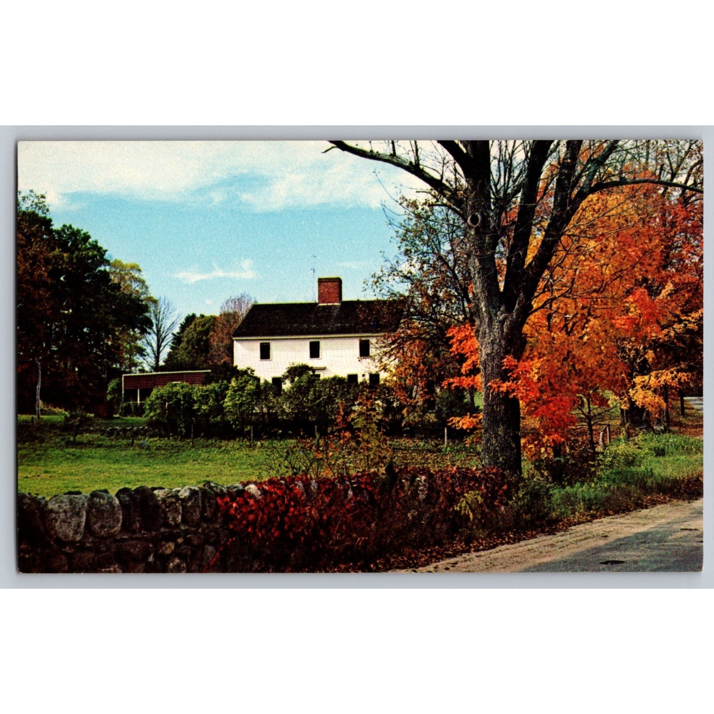 Haverhill MA Massachusetts John Greenleaf Whittier Chrome Postcard Unused