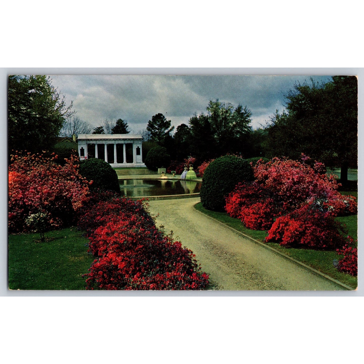 Mobile AL Alabama Soldiers And Sailors Monument Azaleas Postcard WWI Memorial
