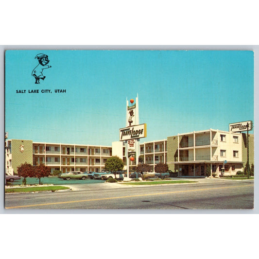 Salt Lake City UT Utah Downtown Travel Lodge Hotel 1970s Chrome Postcard Unused