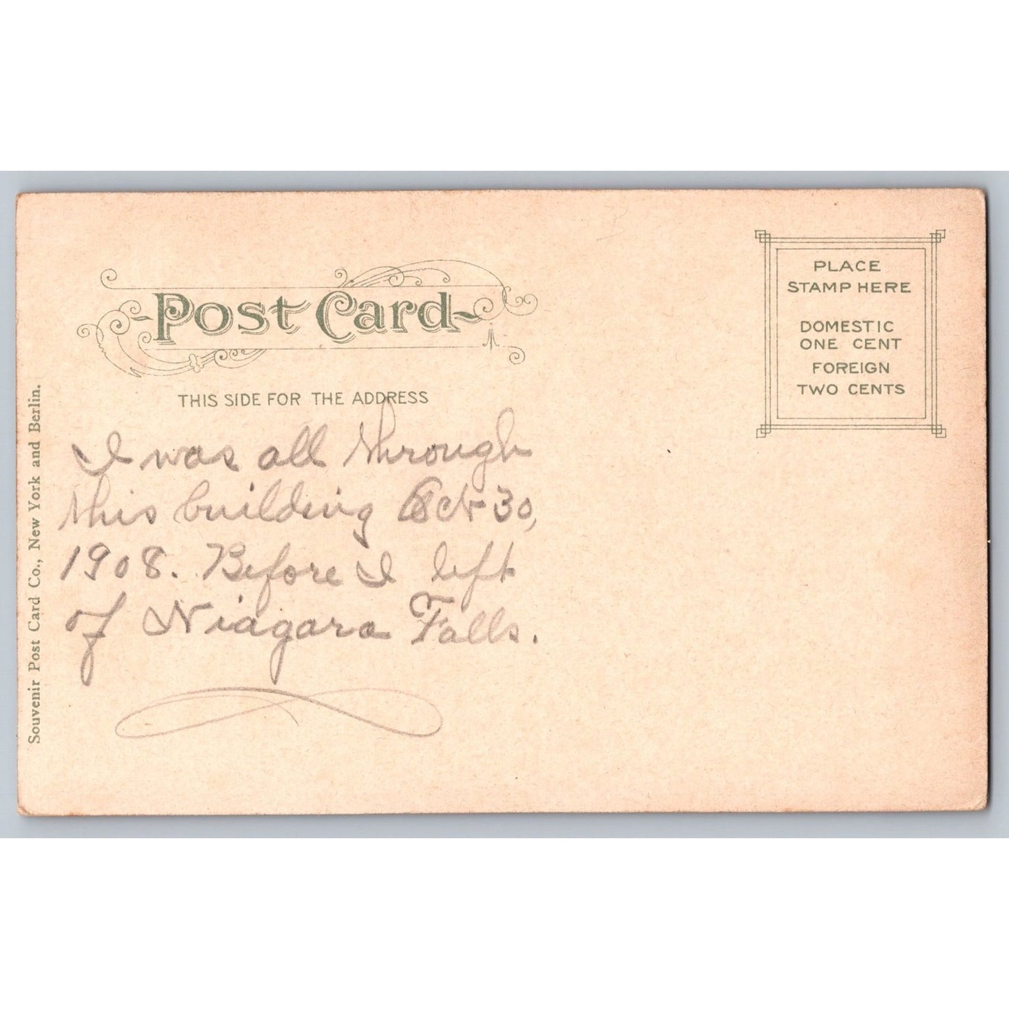 Buffalo NY New York Post Office Early 1900s Undivided Back Postcard Used