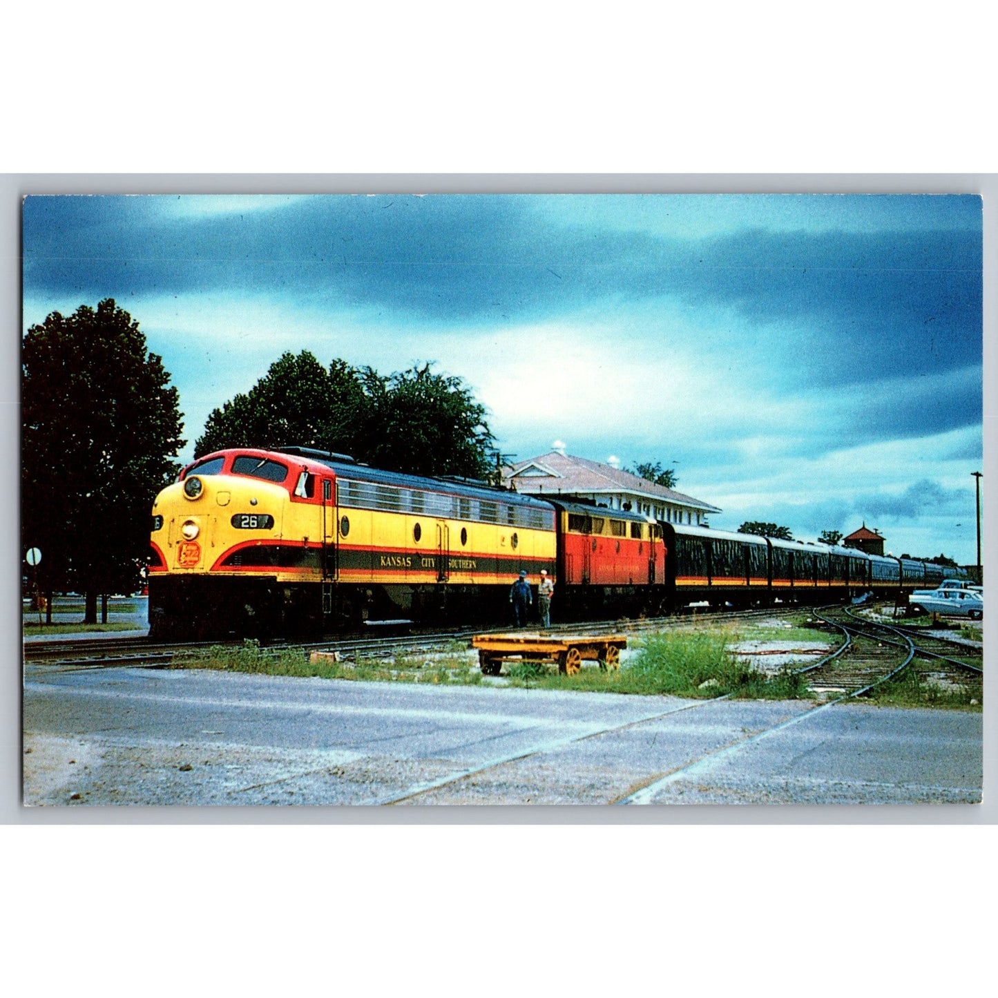 Kansas City Southern Railway Postcard Train No 26 31-A Heavener Oklahoma 1960