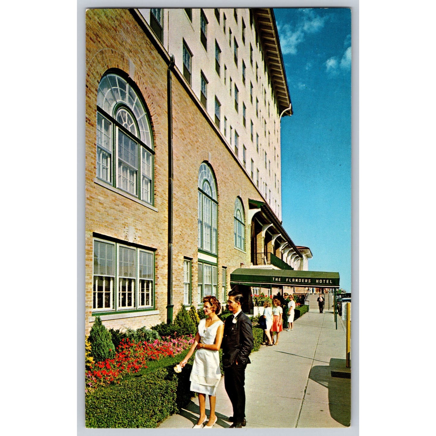 Ocean City NJ New Jersey The Flanders Hotel Chrome Postcard Unused