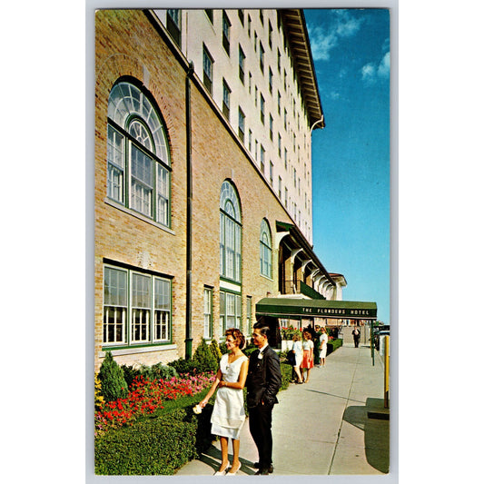 Ocean City NJ New Jersey The Flanders Hotel Chrome Postcard Unused