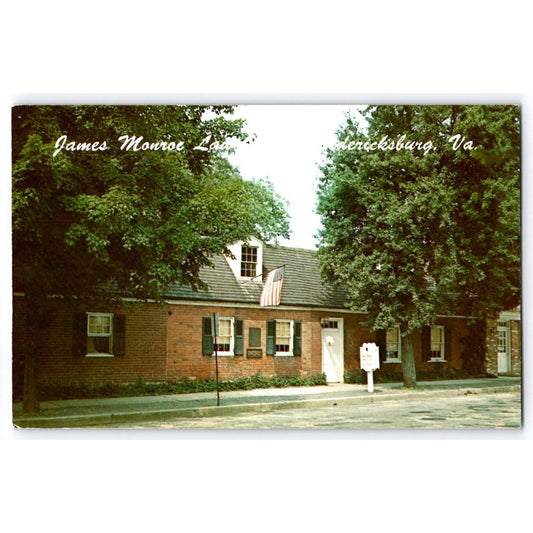 Fredericks VA Virginia James Monroe Law Office Chrome Postcard Dexter Postcard