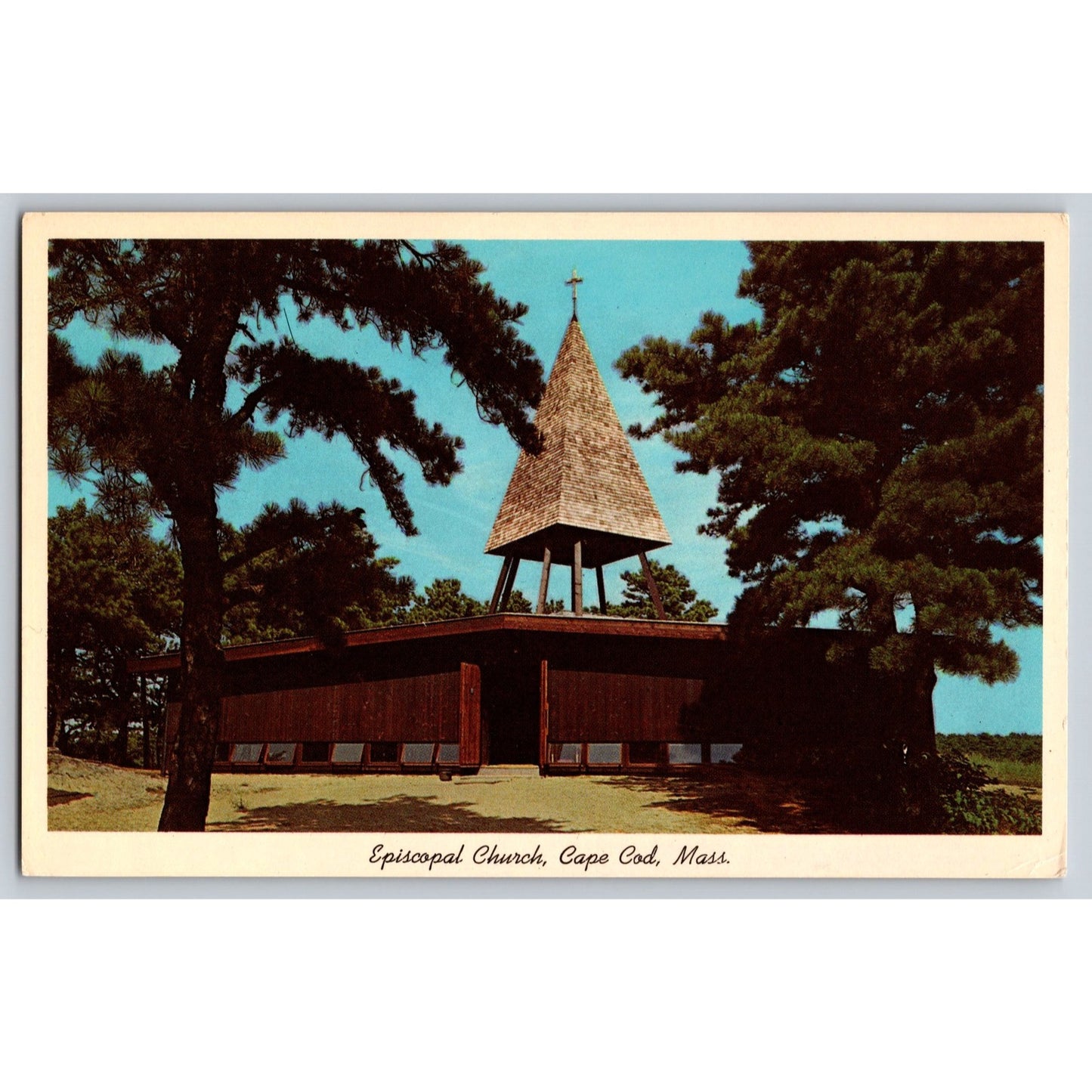 Cape Cod MA Massachusetts Episcopal Chapel of St James Wellfleet Chrome Postcard