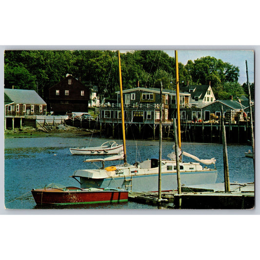 Kennebunkport ME Maine Inlet Scene Wakefield Trading Co Chrome Postcard Unused