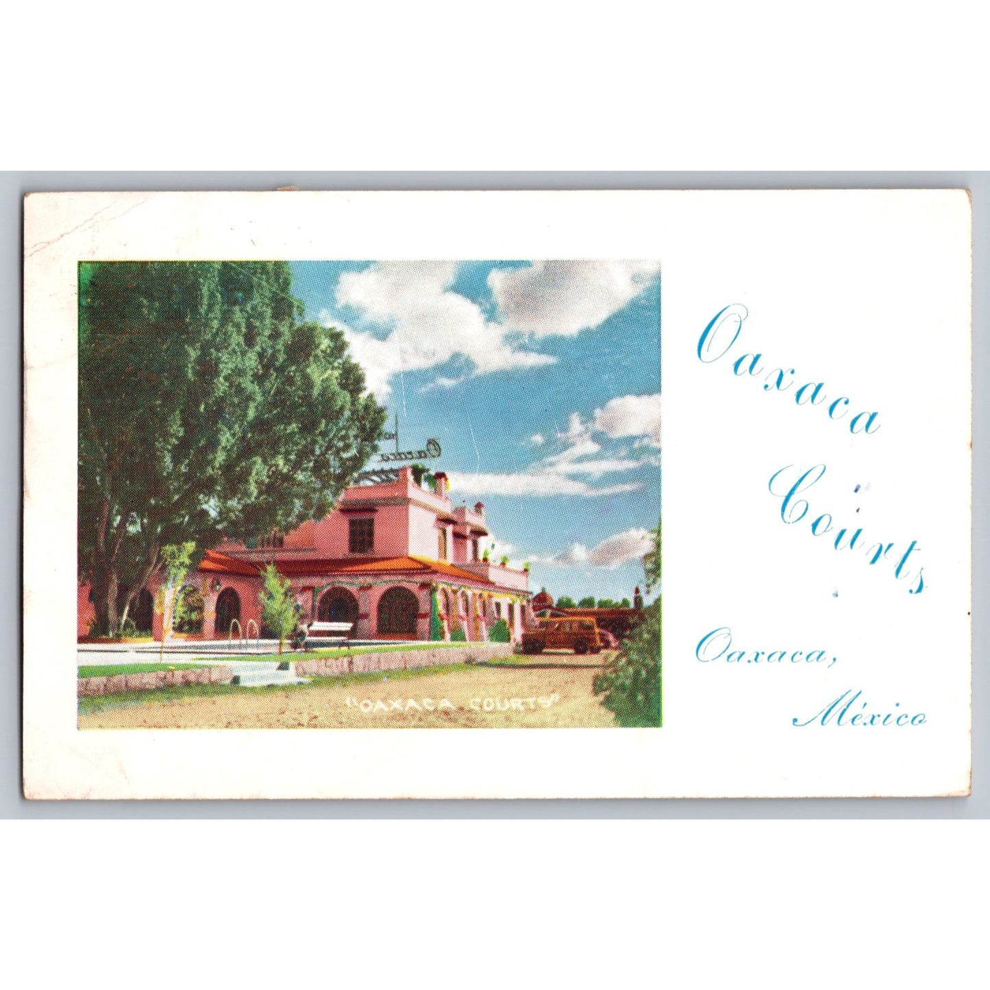 Oaxaca MX Mexico Oaxaca Courts Postcard Used 1940s