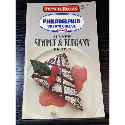 Kraft Philadelphia Cream Cheese Simple & Elegant Recipes Cookbook Booklet 1990
