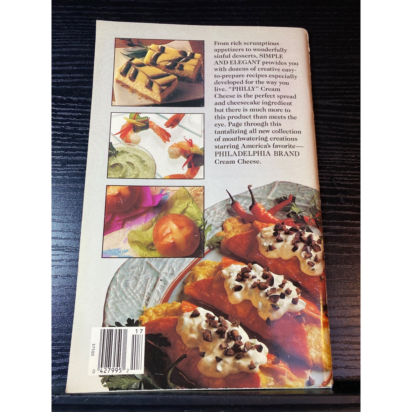 Kraft Philadelphia Cream Cheese Simple & Elegant Recipes Cookbook Booklet 1990