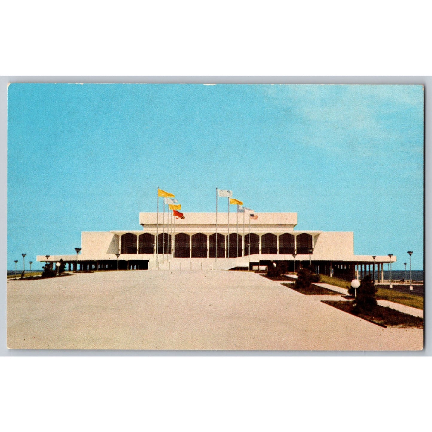 Ocean City MD Maryland State Convention Hall 1970s Chrome Postcard Unused