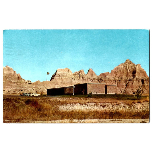 Interior SD South Dakota Badlands National Monument Visitor Center 1968 Postcard