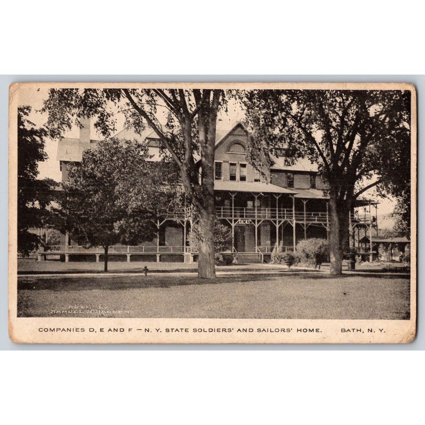 Bath NY New York State Soldiers And Sailors Home Divided Back Postcard Unused