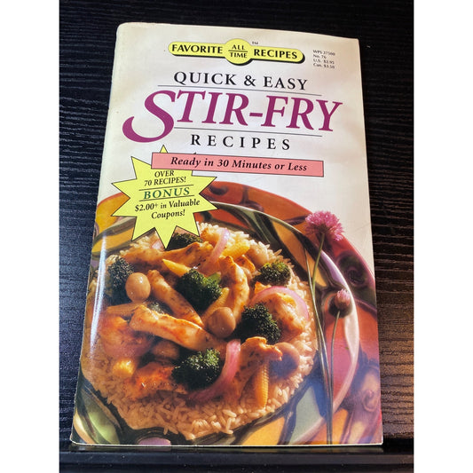 Quick & Easy Stir-Fry Recipes Cookbook Booklet 1996 Over 70 Recipes