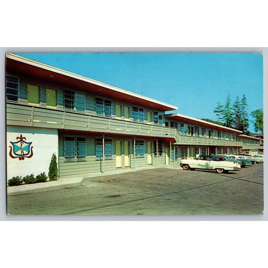 Bar Harbor ME Maine Frenchman's Bay Motel Chrome Postcard Unused Dexter Press