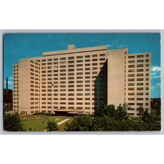 Boston MA Massachusetts Veterans Administration Hospital Main Entrance Postcard