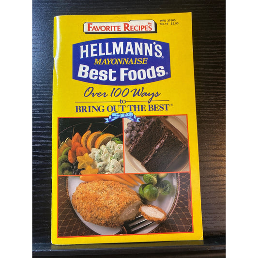 Hellmanns Best Foods Favorite Cookbook Booklet 1990 Salads Sandwiches Desserts