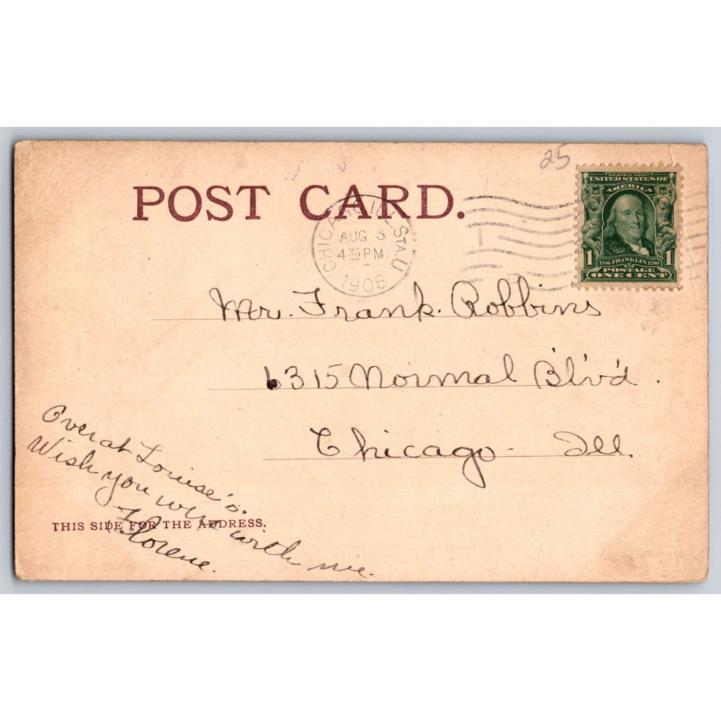 Postcard IL Illinois Chicago Thomas Shehans Residence Chicago 1908