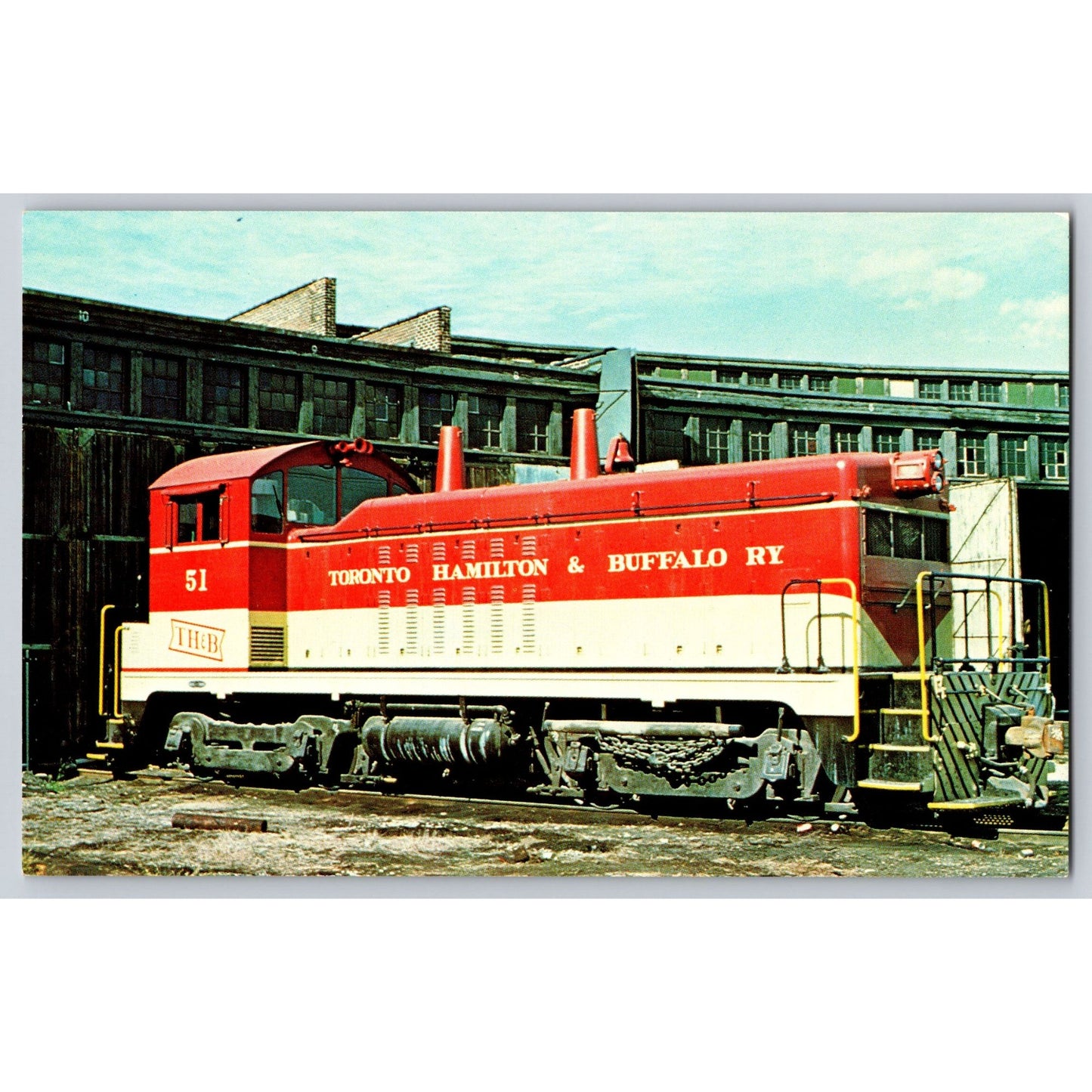 Railroad Train Toronto Hamilton & Buffalo Railway Locomotive Chrome Postcard