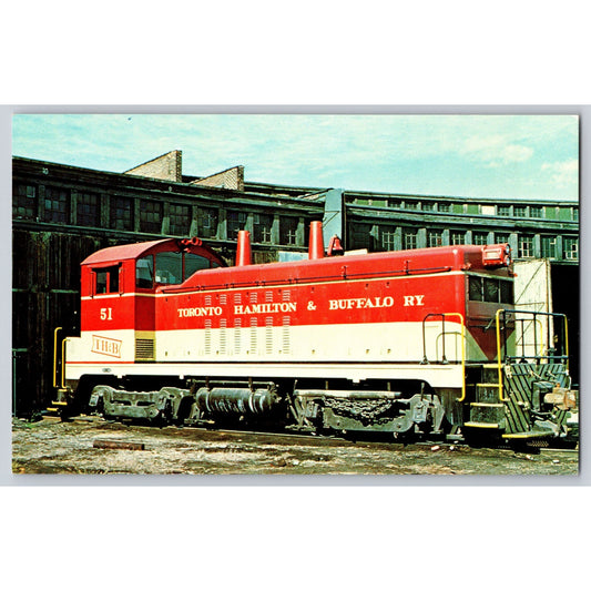 Railroad Train Toronto Hamilton & Buffalo Railway Locomotive Chrome Postcard