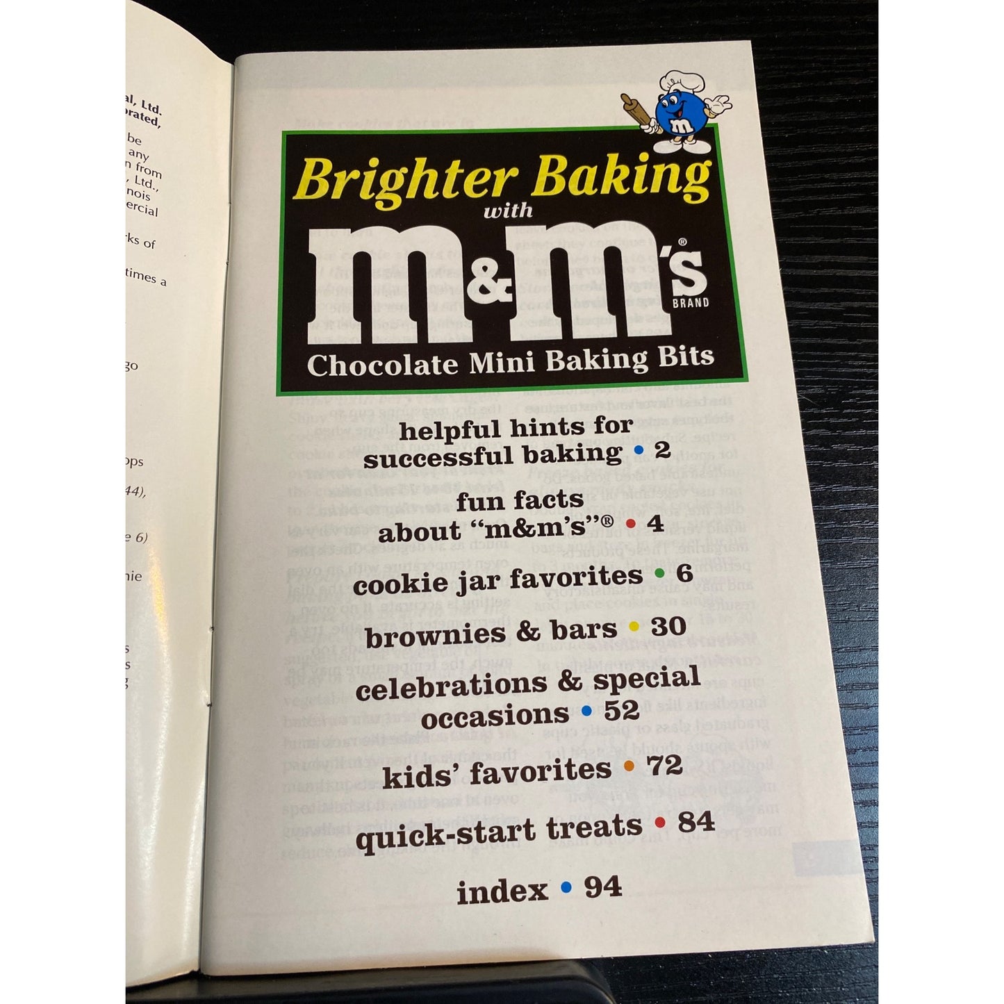 Brighter Baking With M&Ms Chocolate Mini Baking Bits Recipe Booklet Cookbook