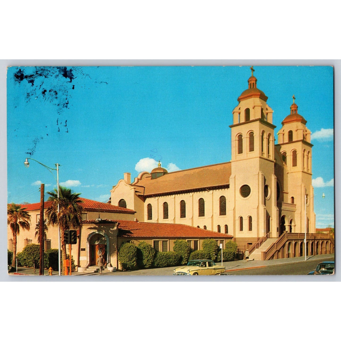 Phoenix AZ Arizona St Marys Catholic Church Chrome Postcard Used No Stamp