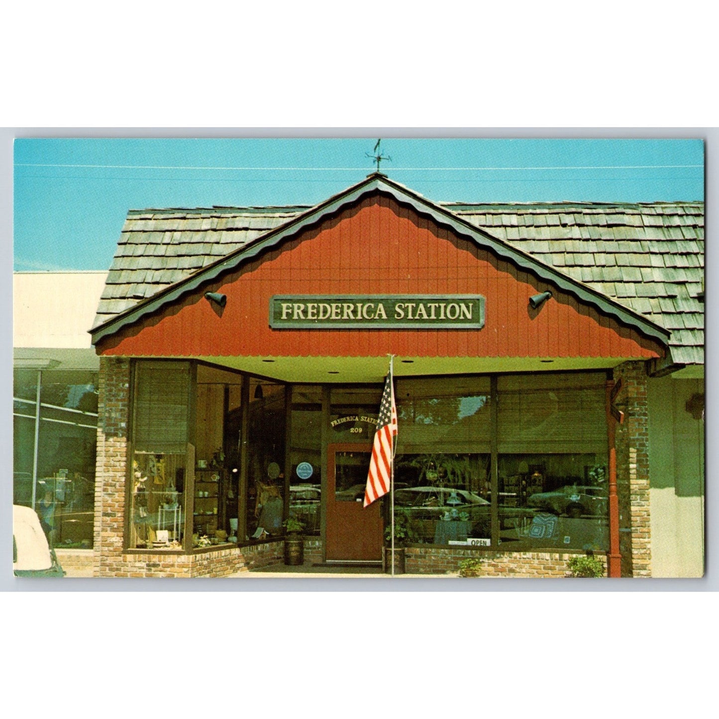 Postcard GA Georgia St Simons Island Frederica Station Gift Shop  Chrome 1970s