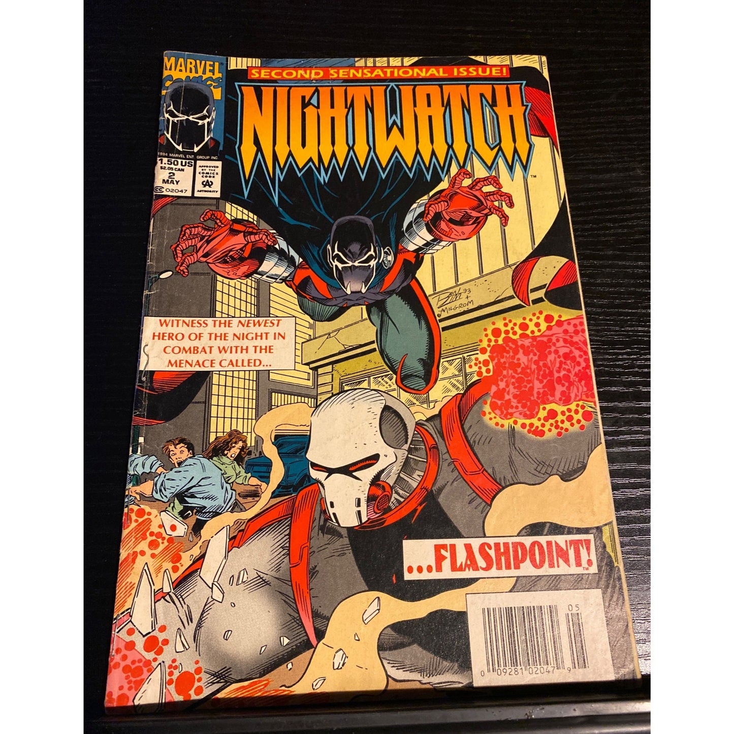 Marvel Nightwatch Second Sensational Issue #2 Comic Book 1994 Vintage Collectible