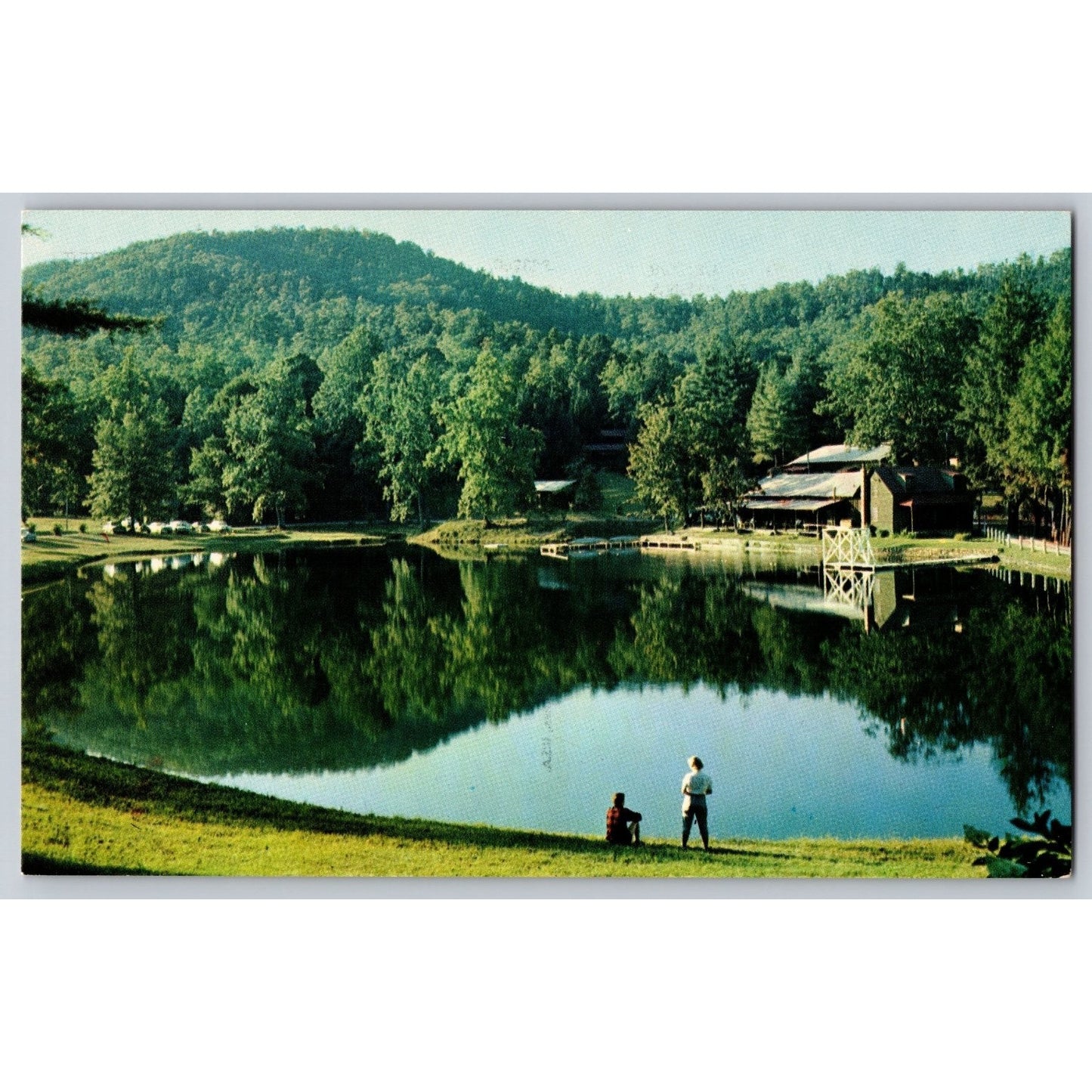 Brevard NC North Carolina Music Center Scenic Lake Chrome Postcard Unused