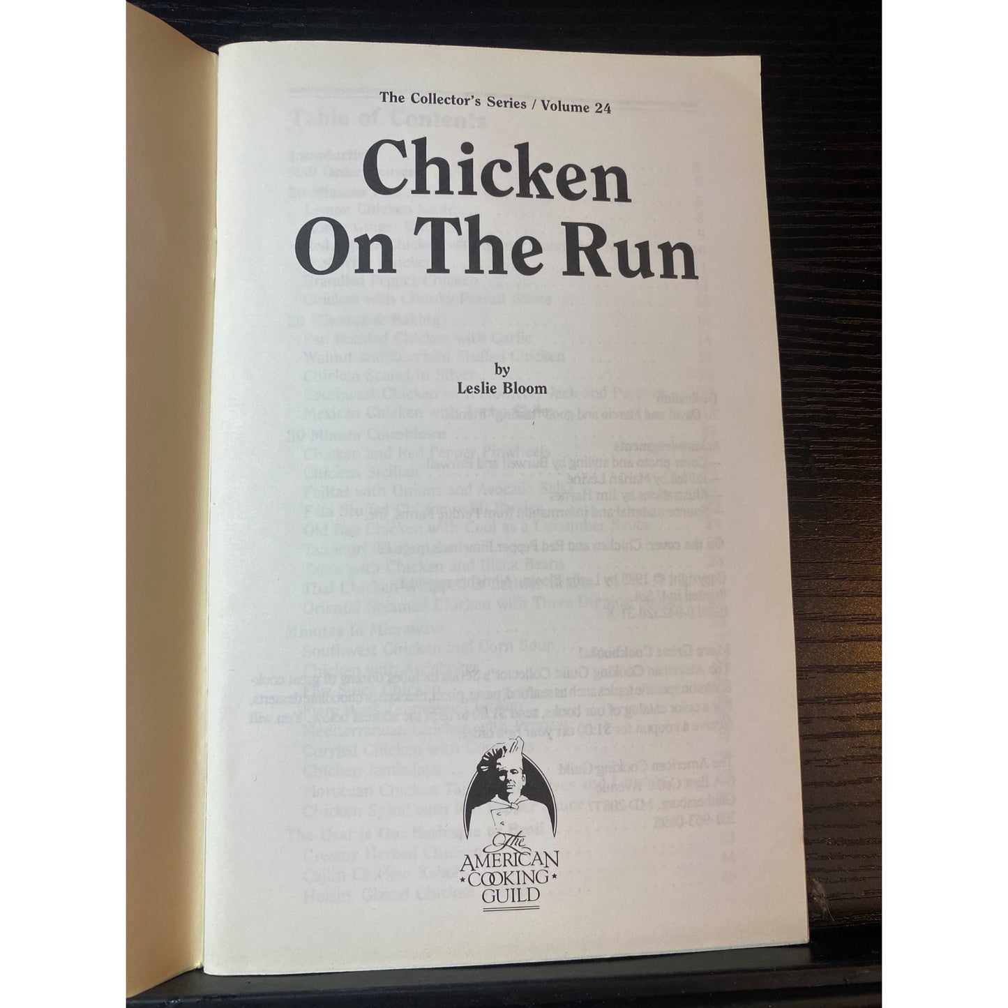 Chicken On The Run Leslie Bloom The American Cooking Guild 1988 Cookbook Booklet
