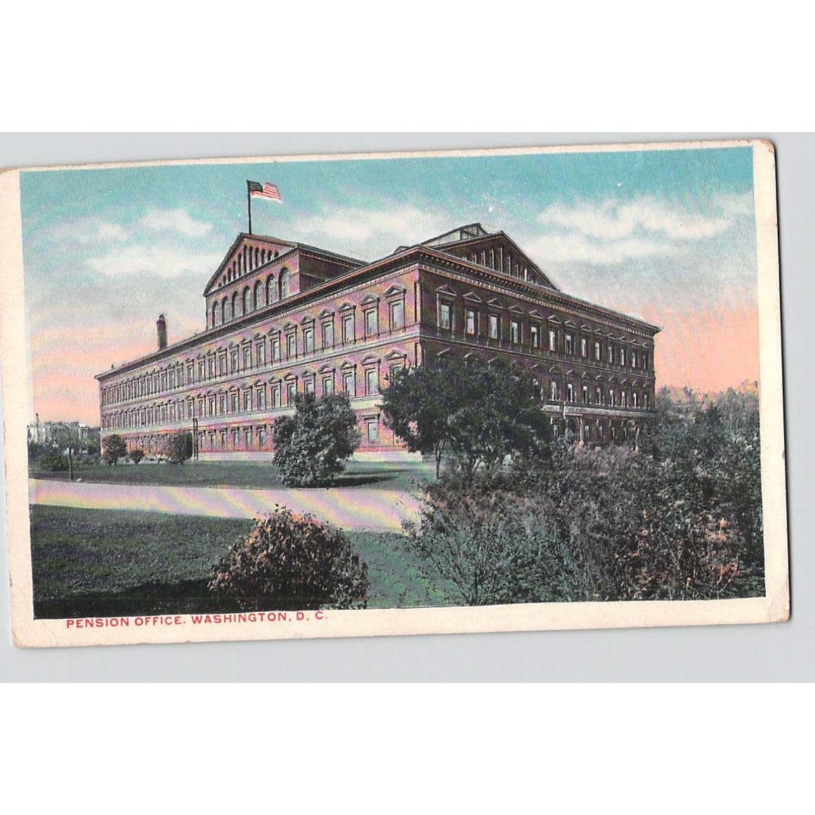 Washington DC Pension Office Early 1900s White Border Postcard Unused