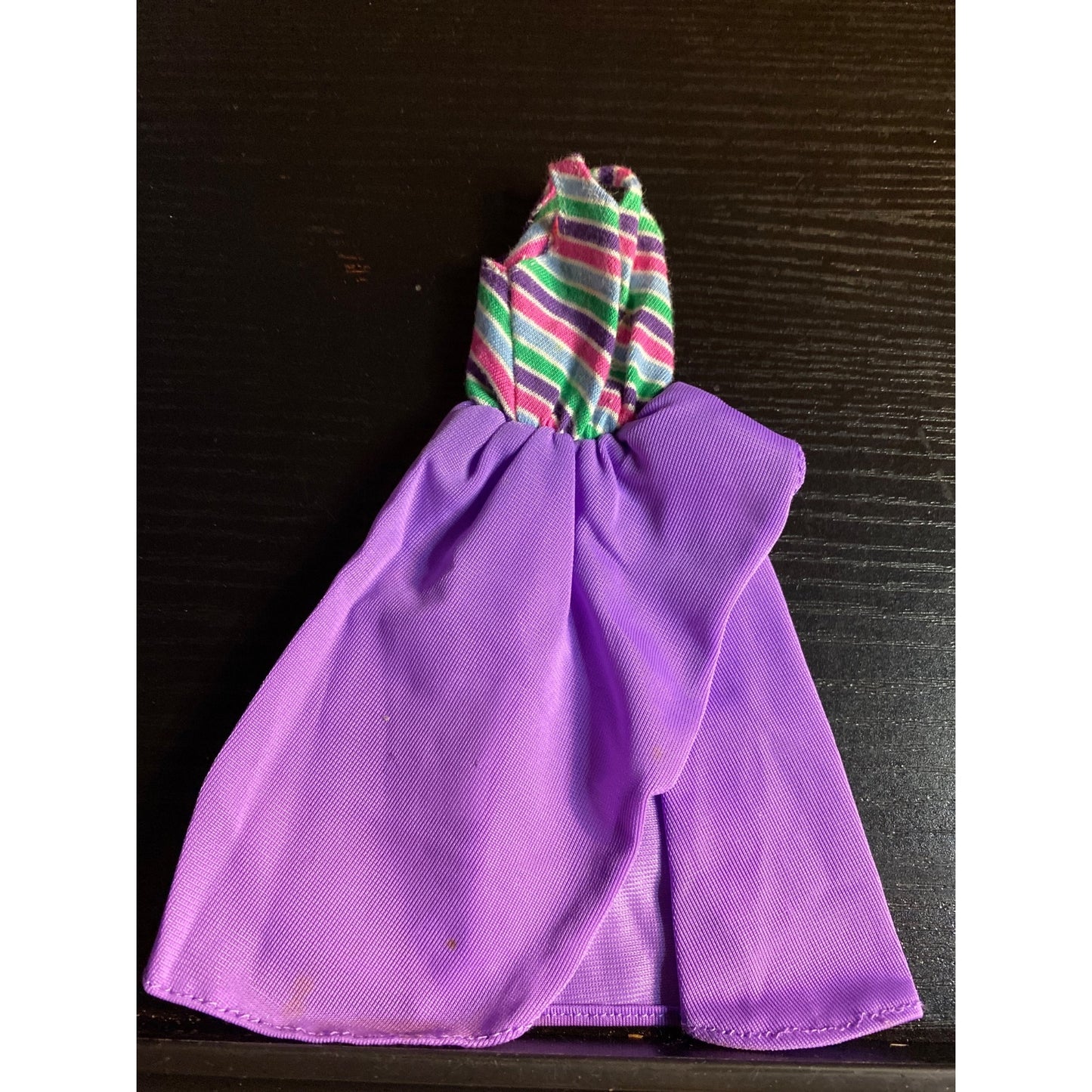 Barbie Fashion Fun 2088 Vintage Purple Skirt with Striped Bodice Doll Dress 1984