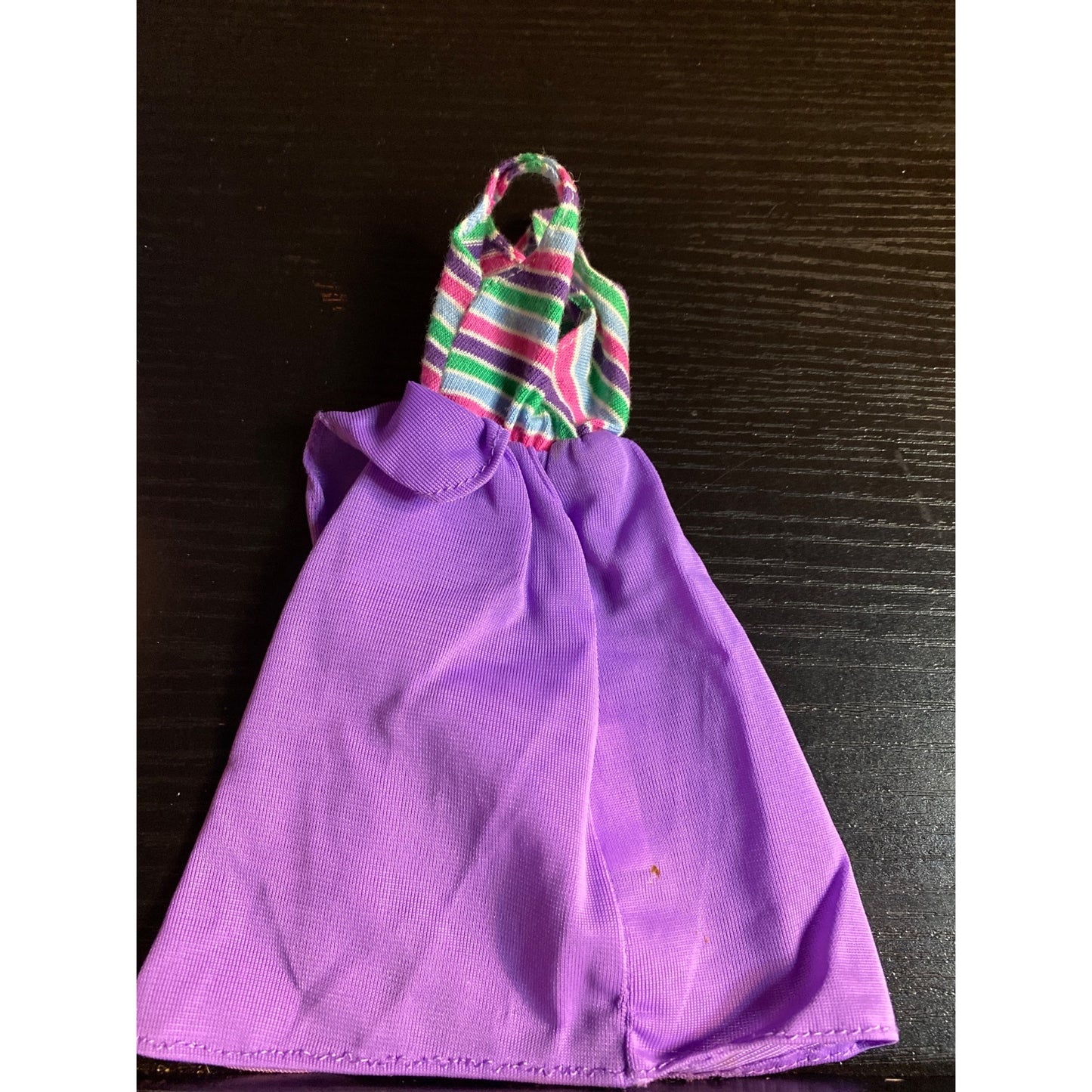 Barbie Fashion Fun 2088 Vintage Purple Skirt with Striped Bodice Doll Dress 1984