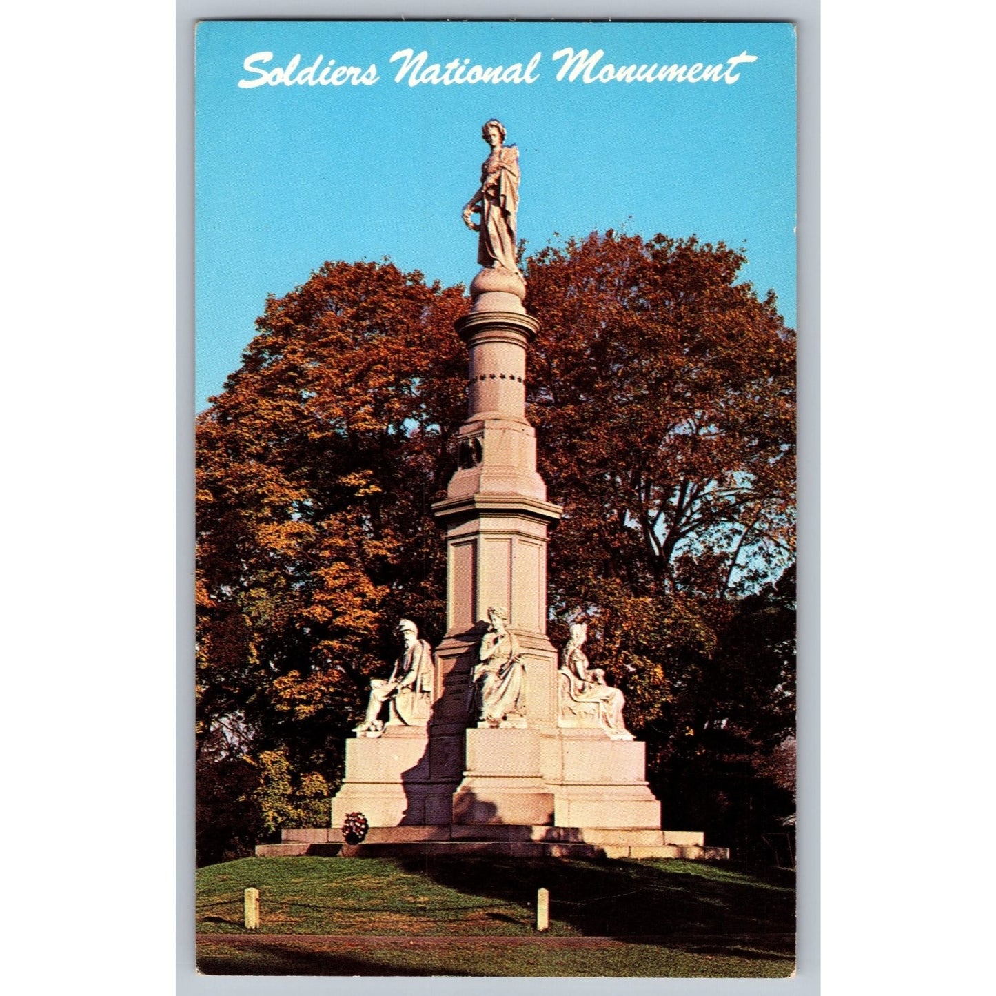 Gettysburg PA Pennsylvania Soldiers National Monument Chrome Postcard L E Smith