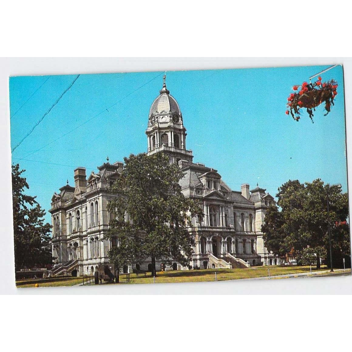 Warsaw IN Indiana Courthouse Chrome Postcard Unused