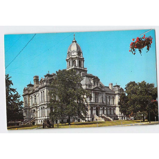 Warsaw IN Indiana Courthouse Chrome Postcard Unused