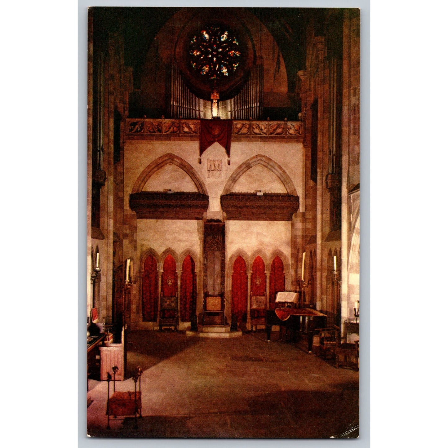 Gloucester MA Massachusetts Hammond Museum The Great Hall Chrome Postcard Unused